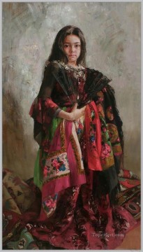 Women Painting - Pretty Little Girl NM Tajikistan 07 Impressionist